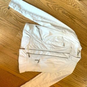 White leather jacket